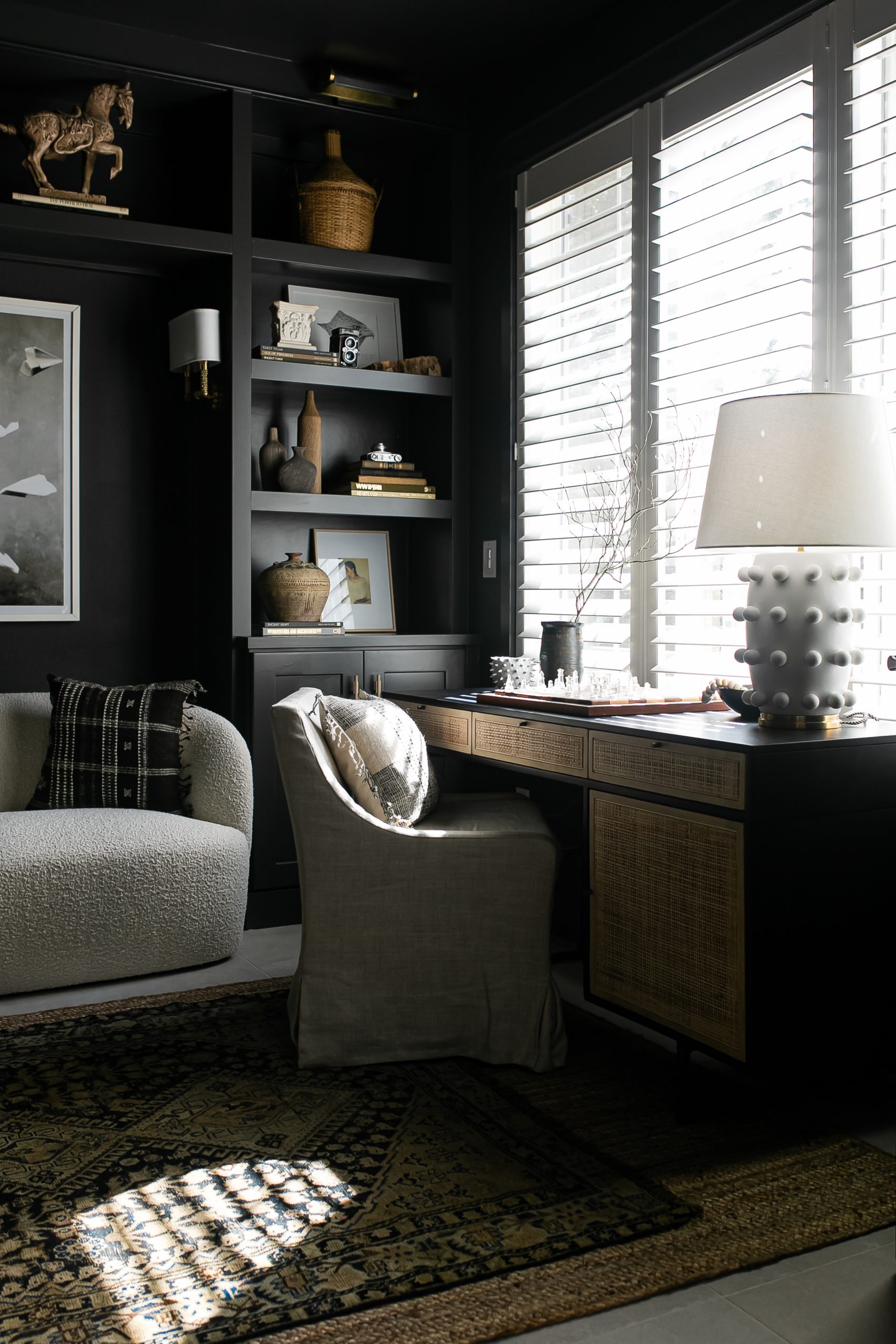 Dark And Moody Home Office | Ayesha Usman Design