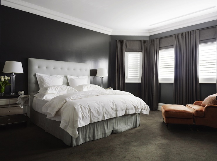 Dark Gray Bedroom - Contemporary - bedroom - Denai Kulcsar Interiors