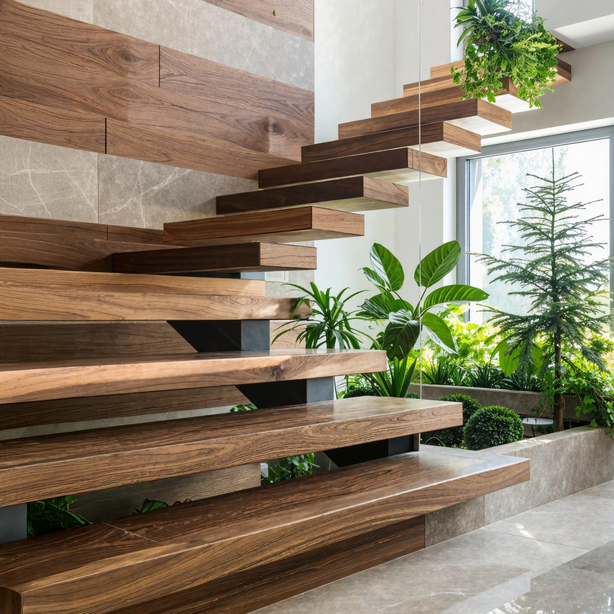 Farmhouse Wooden Stair For Unique Home Decor SILDTFLS002