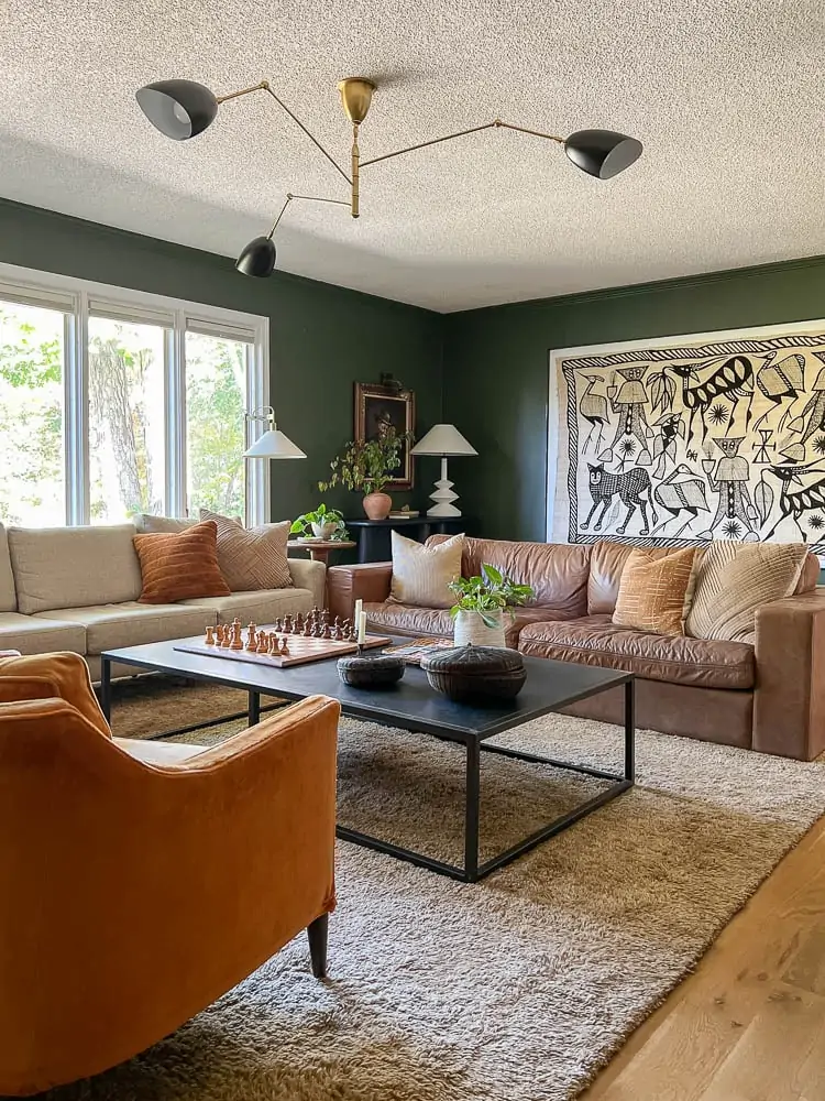 Forest Green Living Room Ideas: My Dark Green Paint & Decor Tips