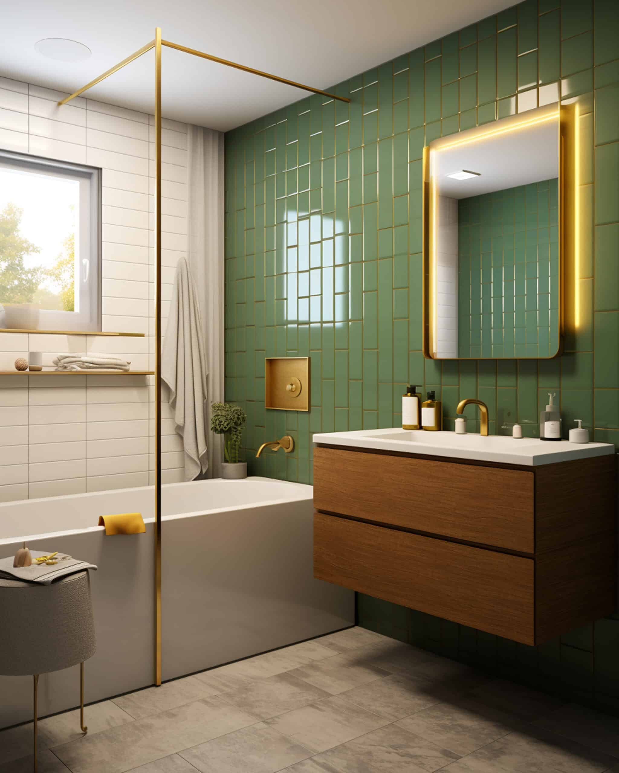 Green Bathroom Tiles: 18 Fresh Ideas for Your Remodel