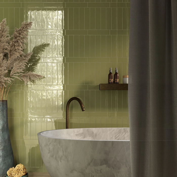 Lungarno - Back to Basics 2 in. x 10 in. Glossy Ceramic Wall Tile - Mu — Floorzz