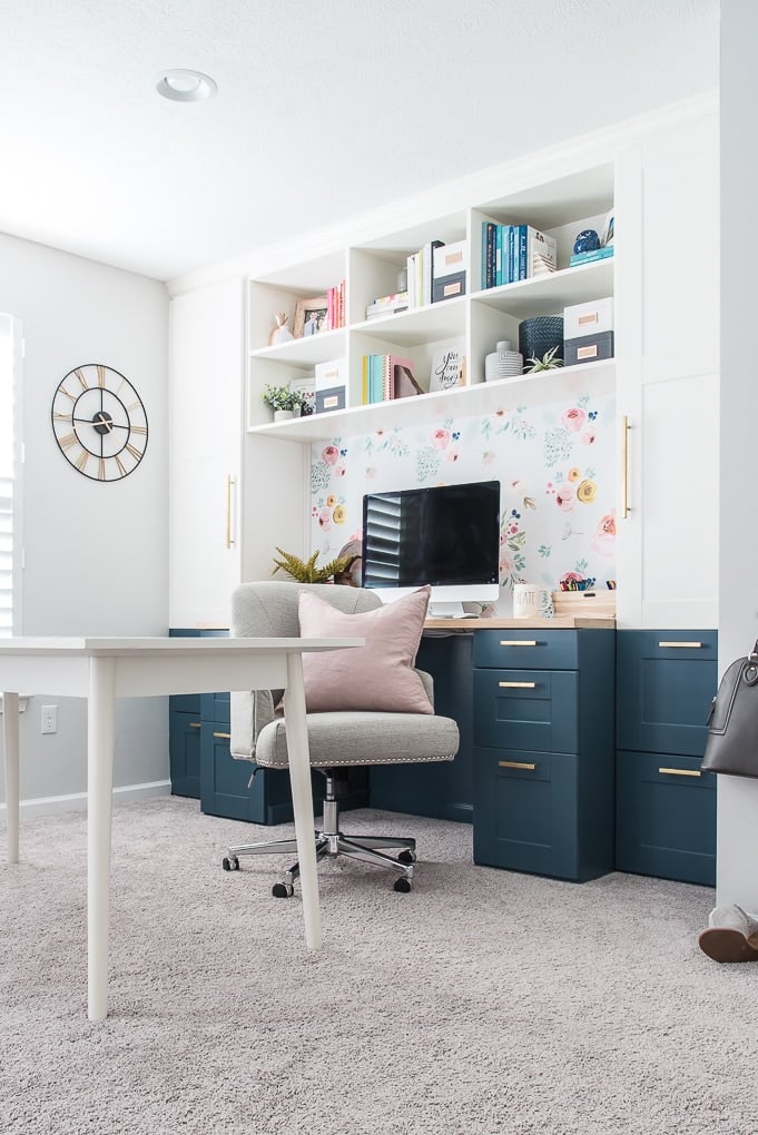 Modern and Bright Creative Home Office Reveal {One Room Challenge Week 6} | Christene Holder Home