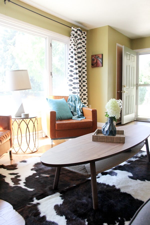 Modern Cowboy Living Room - Bright Green Door