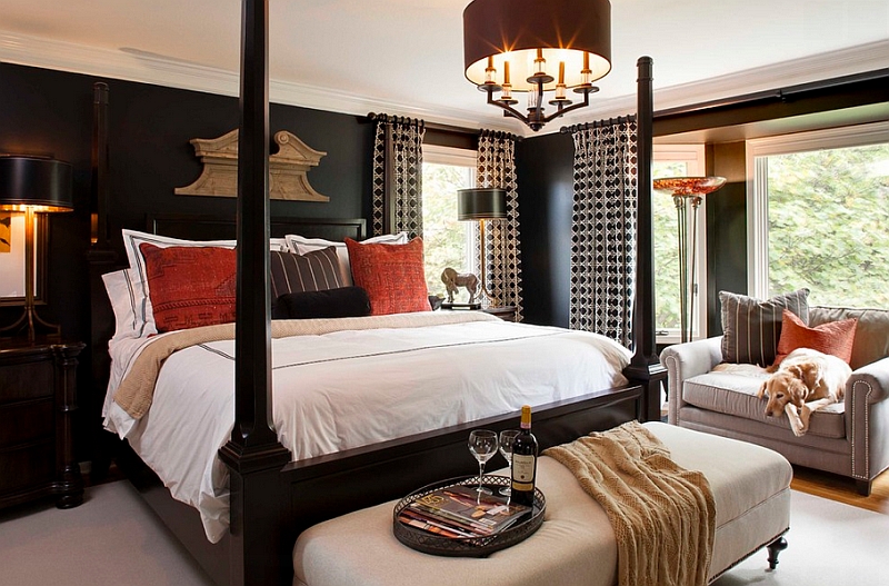 Red, Black And White Interiors: Living Rooms, Kitchens, Bedrooms