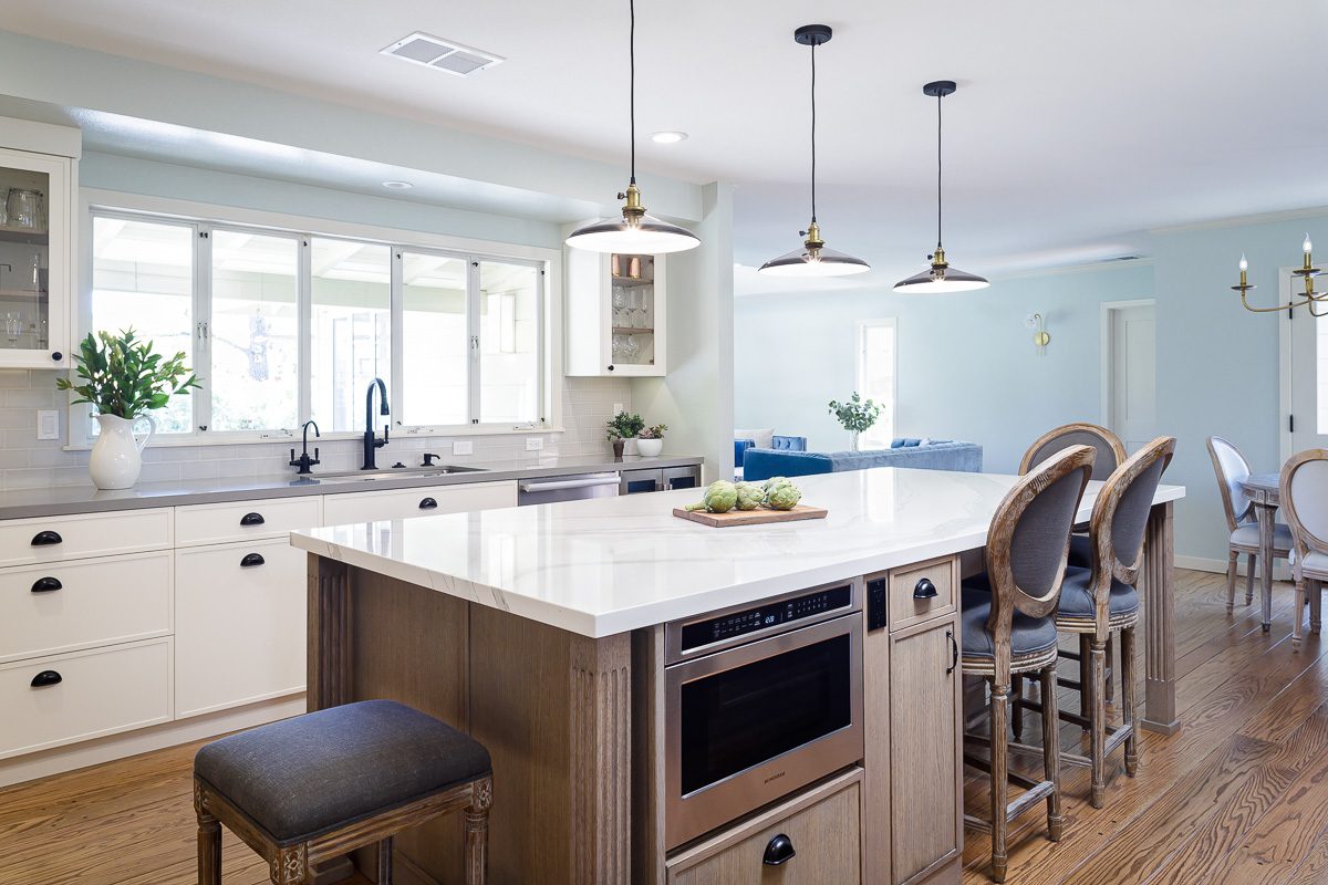 Walnut Creek Open Plan Kitchen with Large Island - MSK Design Build