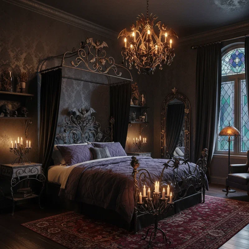 15 Goth Bedroom Ideas to Create Moody Aesthetics