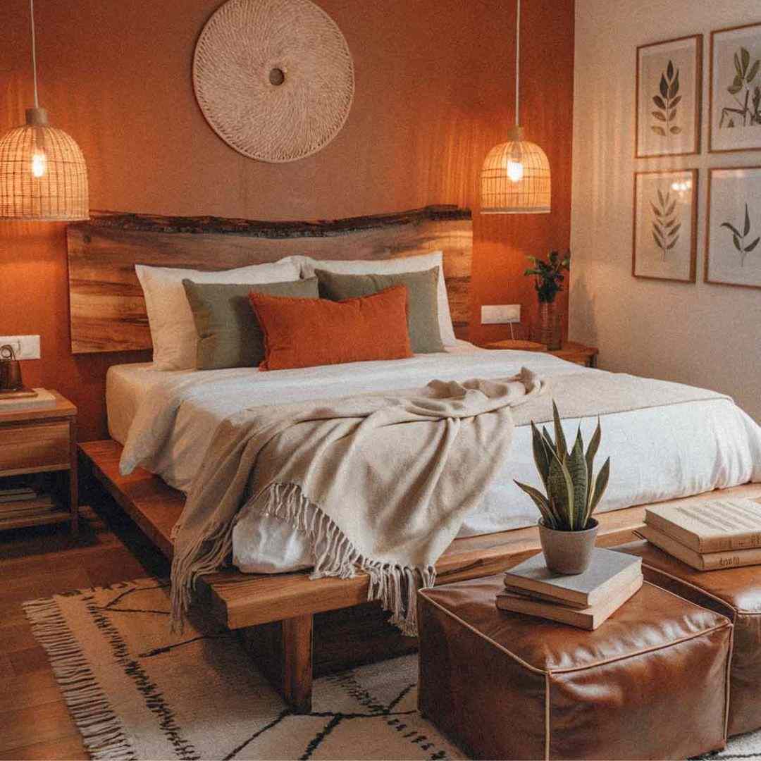 18 Burnt Orange Bedroom Ideas for Cozy Warmth - PerfectlyGoodHome