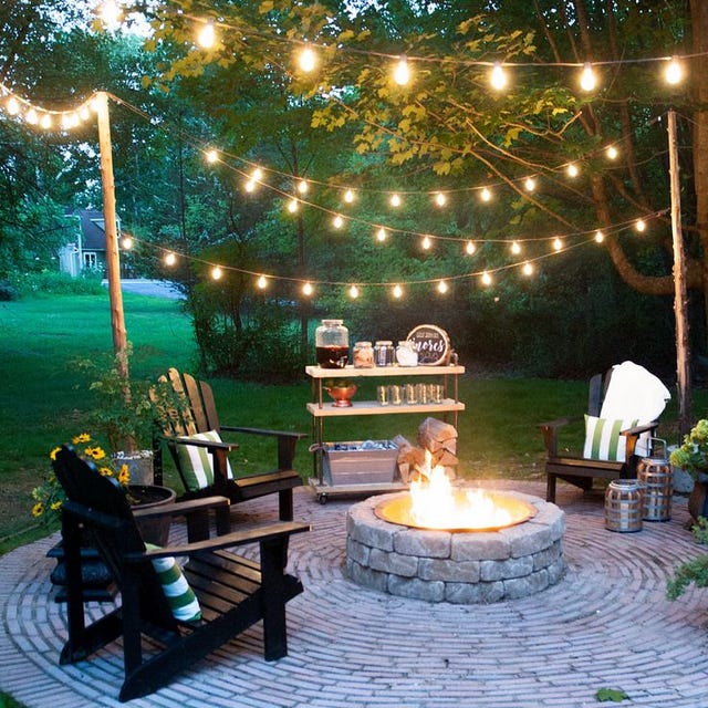 22 Backyard Lighting Ideas - How to Hang Outdoor String Lights