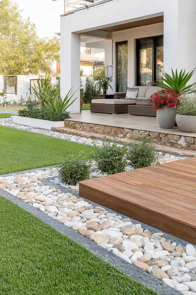 30 Brilliant White Stone Landscaping Ideas for Yards