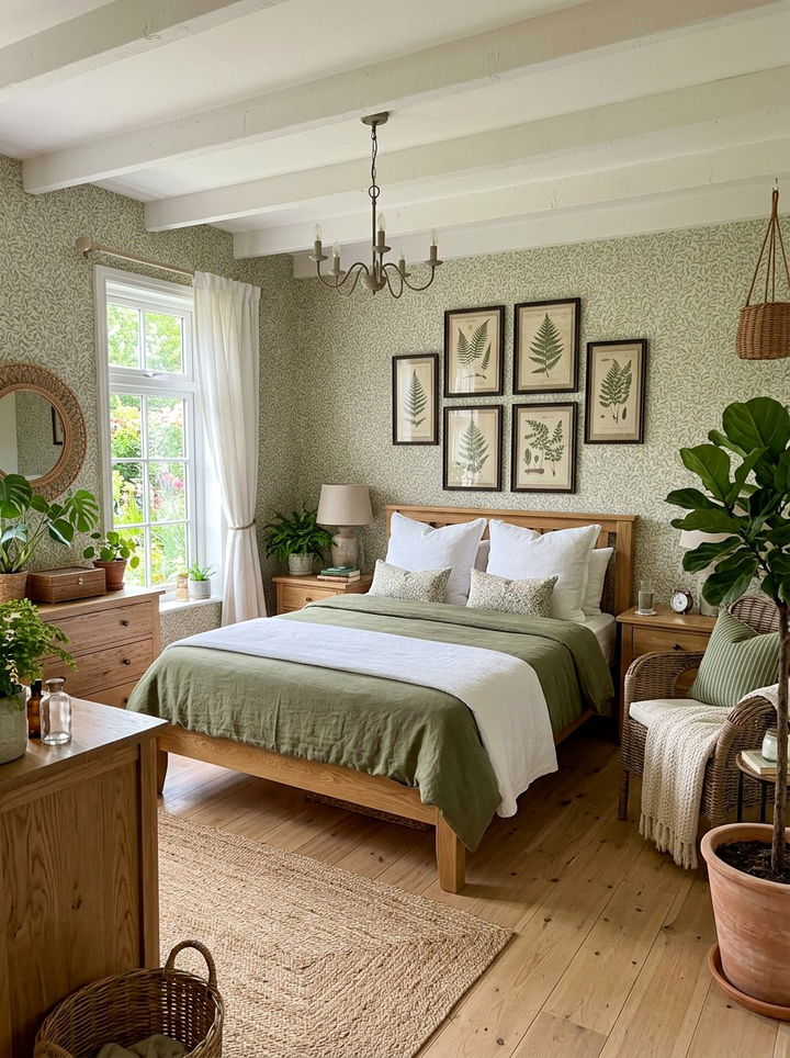 30 Cozy Farmhouse Green Bedroom Ideas for a Rustic Touch - Lost At E Minor