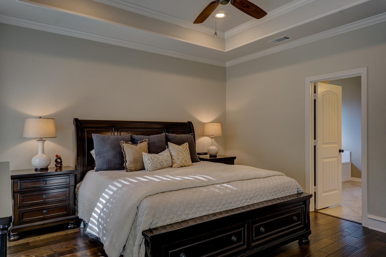 bedroom, real estate, interior design, architecture, real, estate, house, home, room, furniture, interior, residential, bed, design, brown home, brown house, brown room, brown design, brown bed, brown