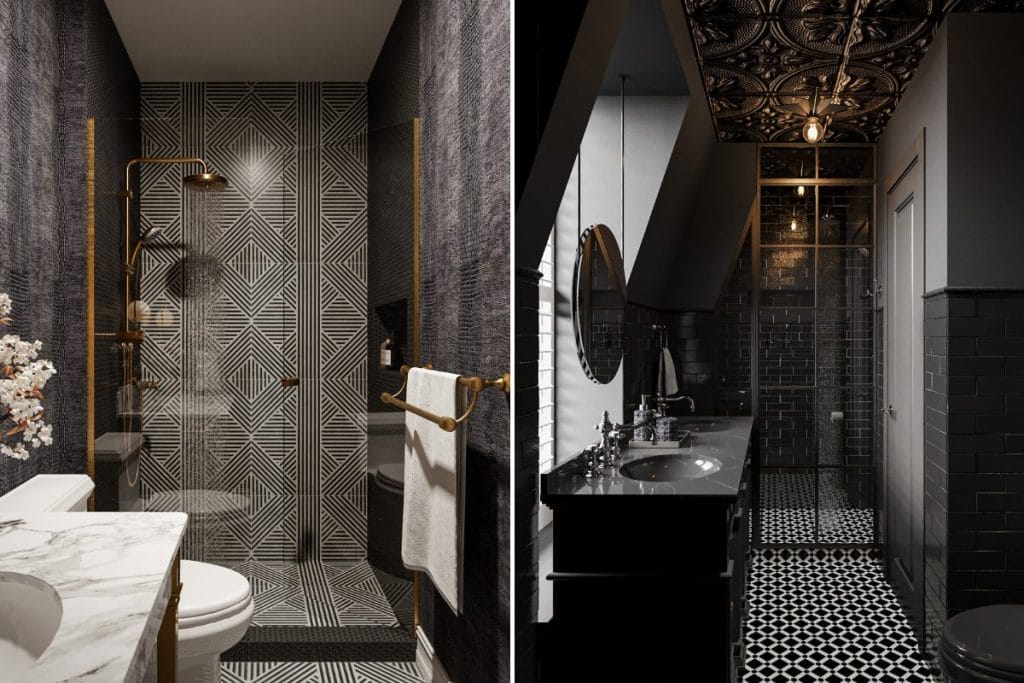 Before & After: Moody Master Bathroom Remodel - Decorilla Online Interior Design