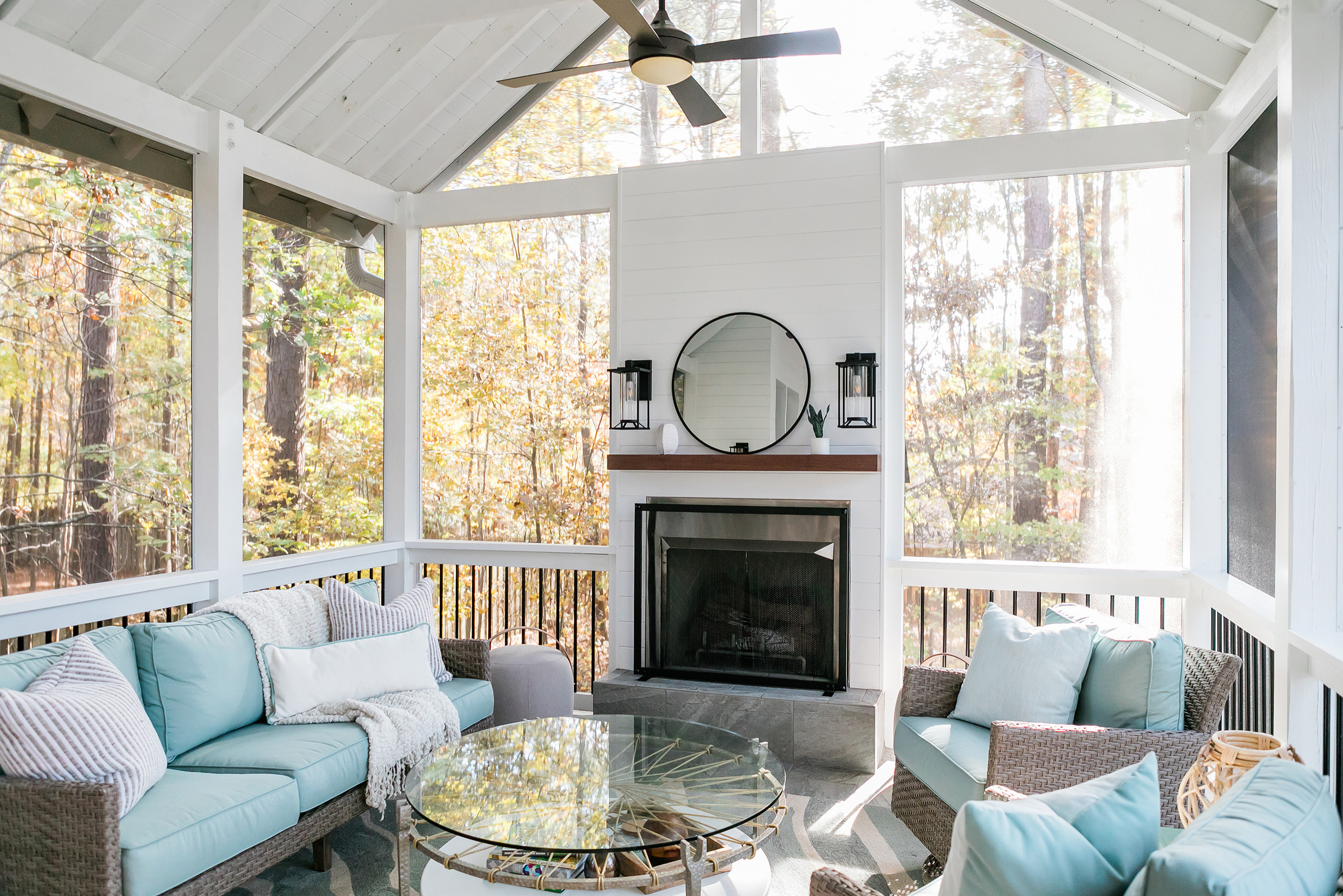 Before and After: 5 Inviting Porches With Fireplaces