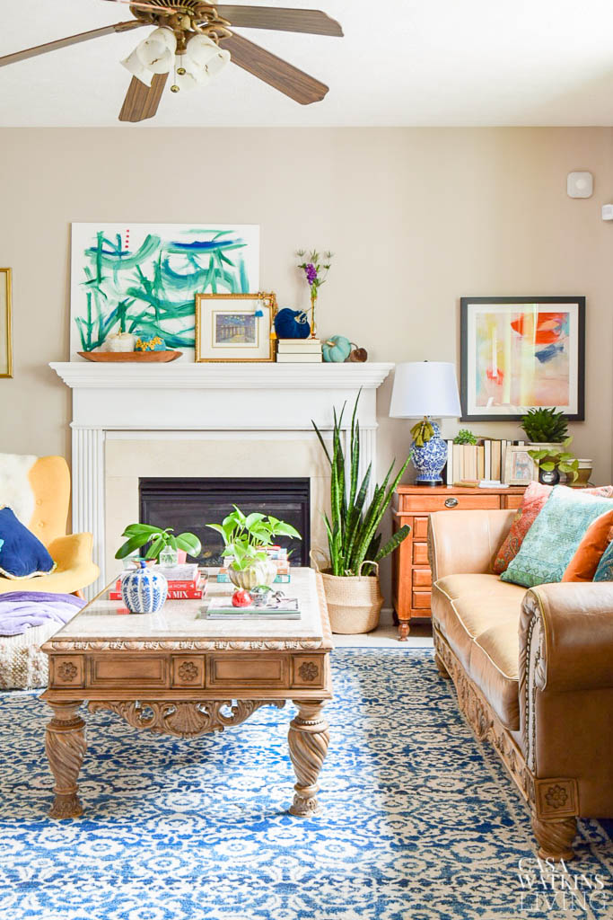 Colorful, Cozy Family Room Fall Tour – Casa Watkins Living