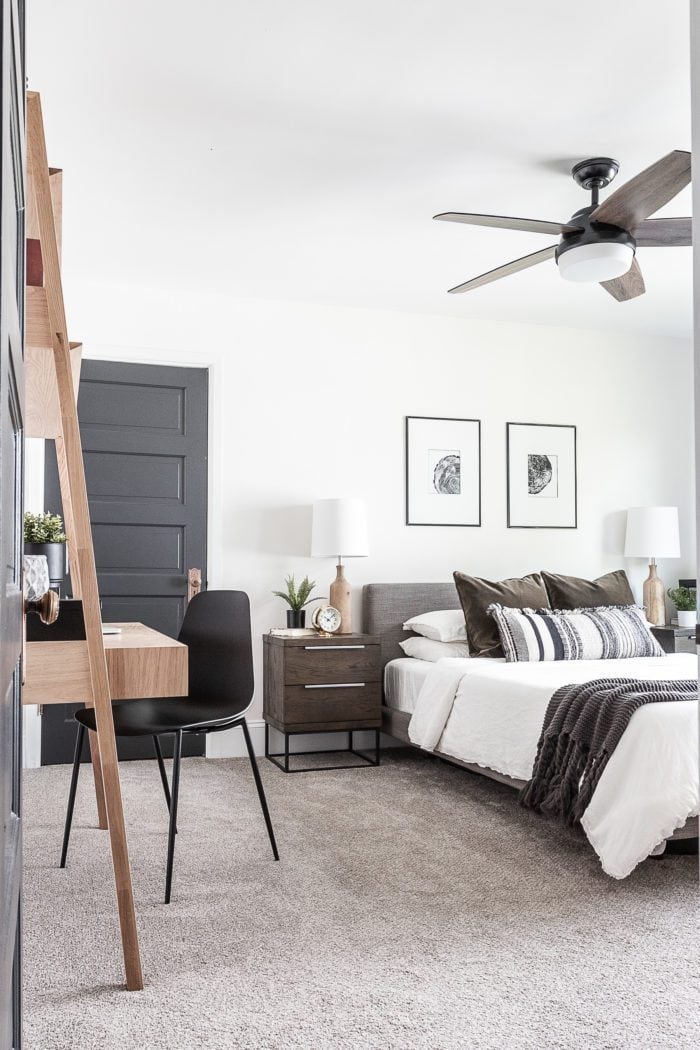 Cozy Modern Scandinavian Master Bedroom - The Crafty Blog Stalker