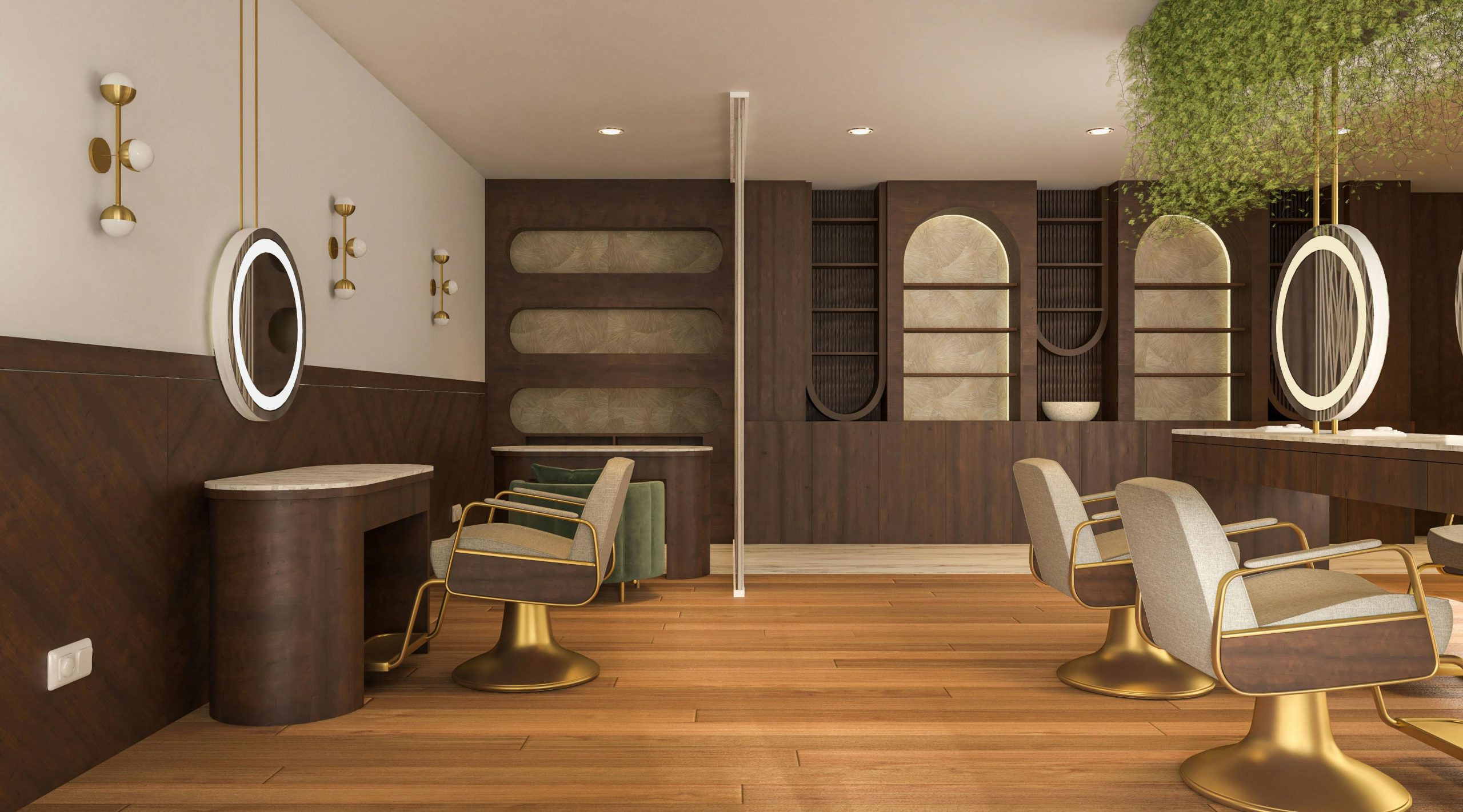 Elegant salon featuring contemporary furniture and minimalist decor in a London setting.