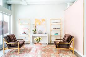 Glamorous Gold and Blush Nail Salon | HGTV