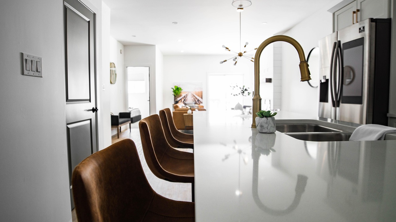 home, kitchen, interior, kitchen island, chairs, furniture, room, interior design, luxurious, modern, house, real estate, property, residential, apartment, kitchen, kitchen, kitchen, kitchen, kitchen,