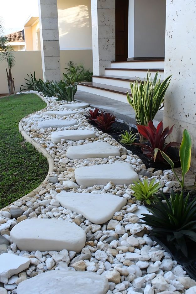 How to Use White Rock Landscaping to Beautify Your Garden - Our Happy Corner