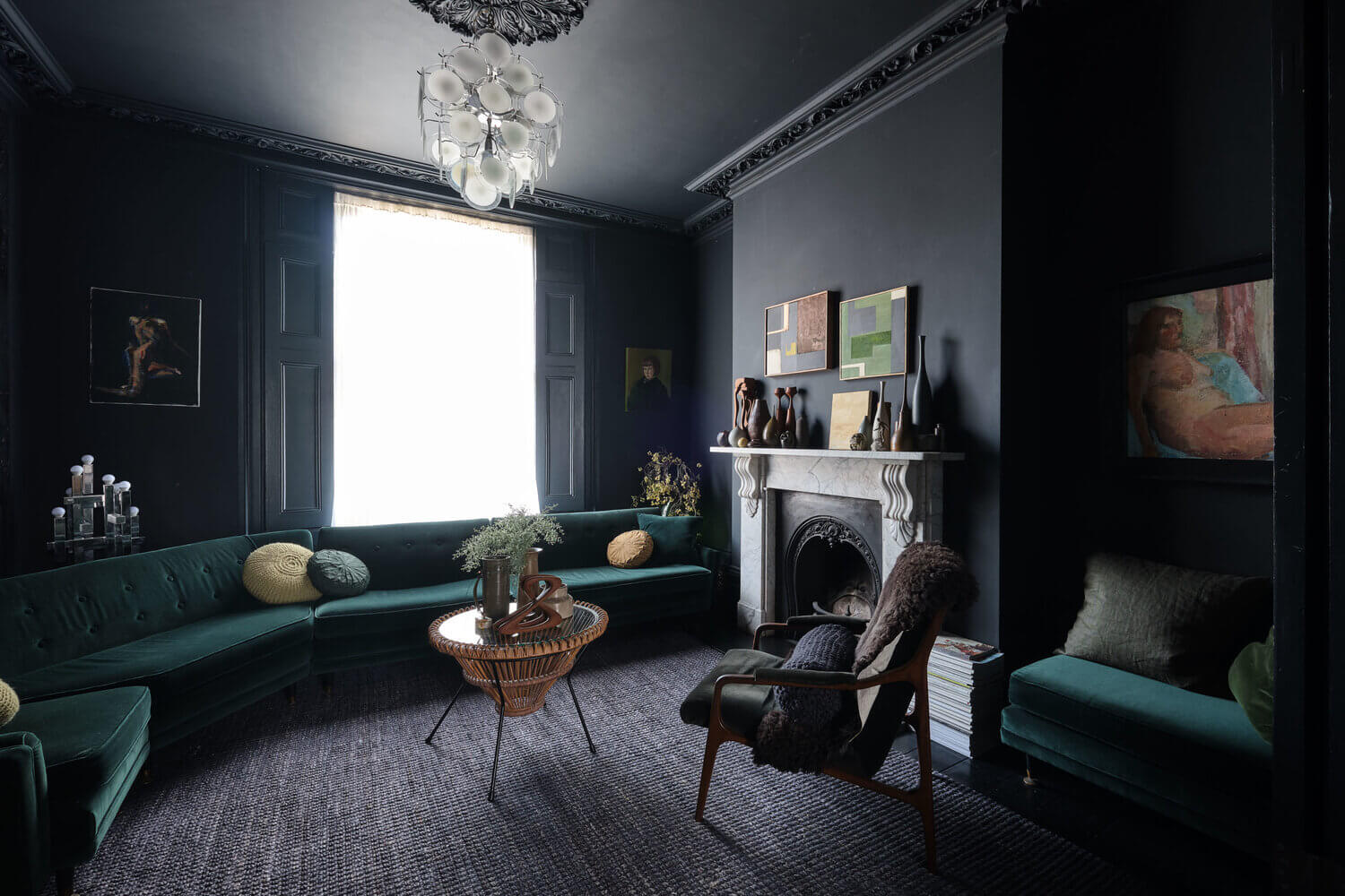 Moody Colors and Mid-Century Design in a Unique Victorian Home - The Nordroom