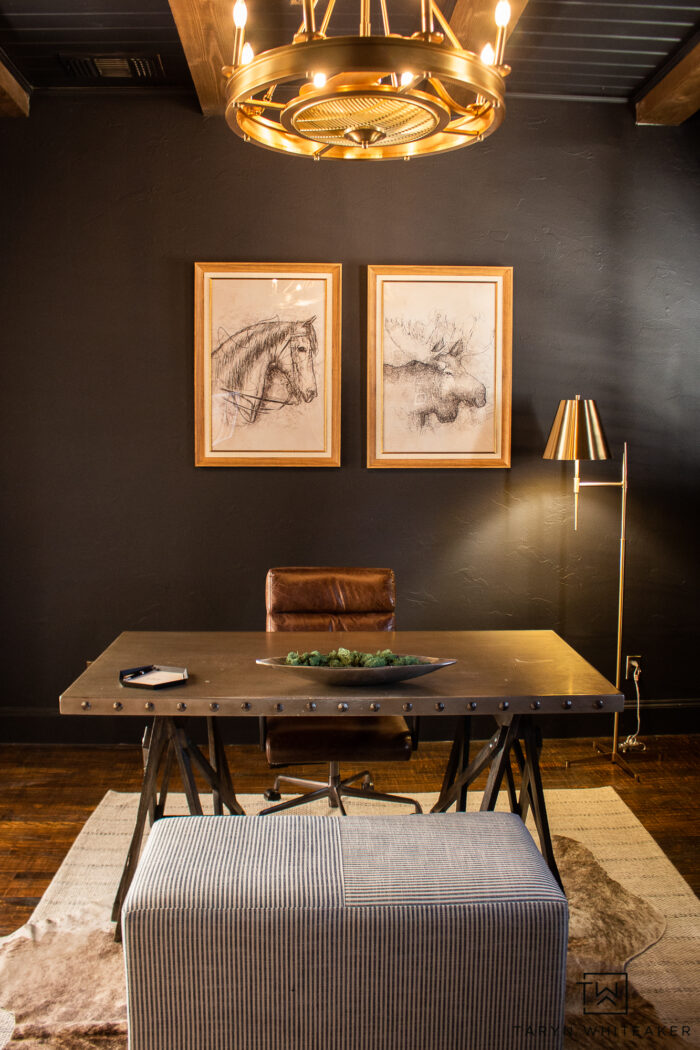 Moody Home Office Decor - Taryn Whiteaker Designs
