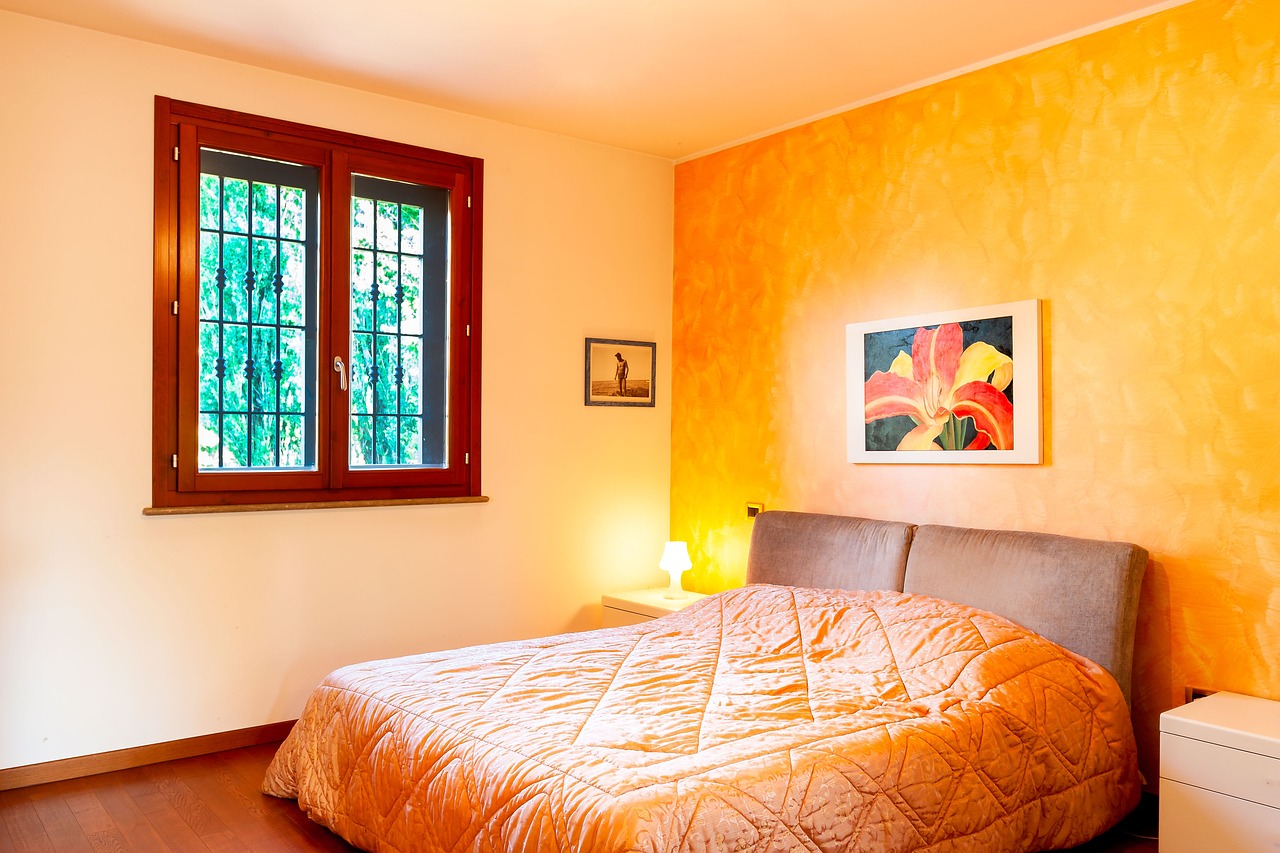 room, orange, home, light, house, space, bed, sleep, color, architecture, apartment, design, interior, villa, orange home, orange house, orange light, orange sleep, orange room, orange sleeping, orang