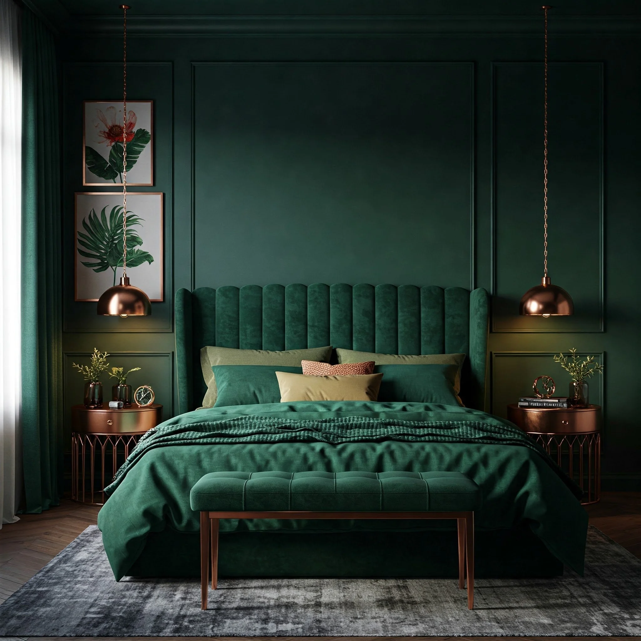15 Emerald Green Dark Green Bedroom Ideas for Style