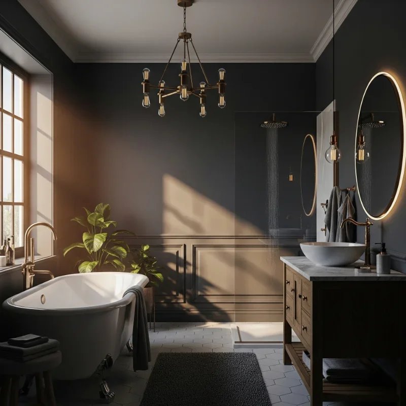 15 Moody Bathroom Ideas to Embrace the Dark Side