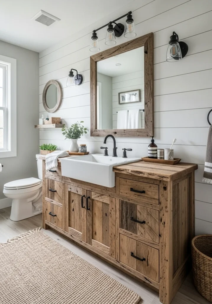 19 Farmhouse Bathroom Ideas to Create Your Rustic Retreat
