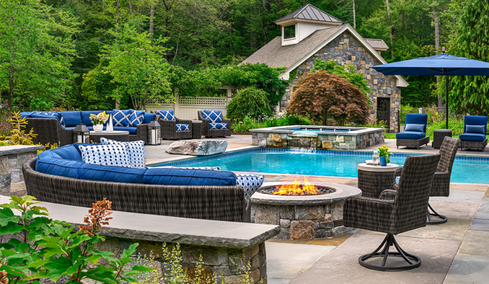 2026 Outdoor Design (Landscape with Pool) Winner: Forever Home - New Hampshire Home Magazine