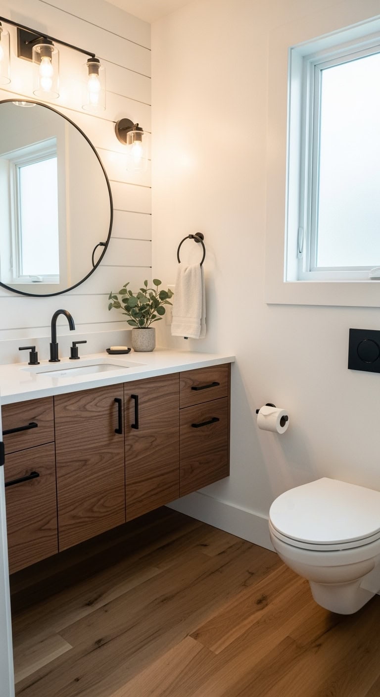 23 Stunning Black Half Bathroom Ideas