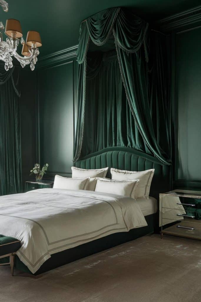 33 Dark Green Bedroom Ideas That Embody Luxe Comfort