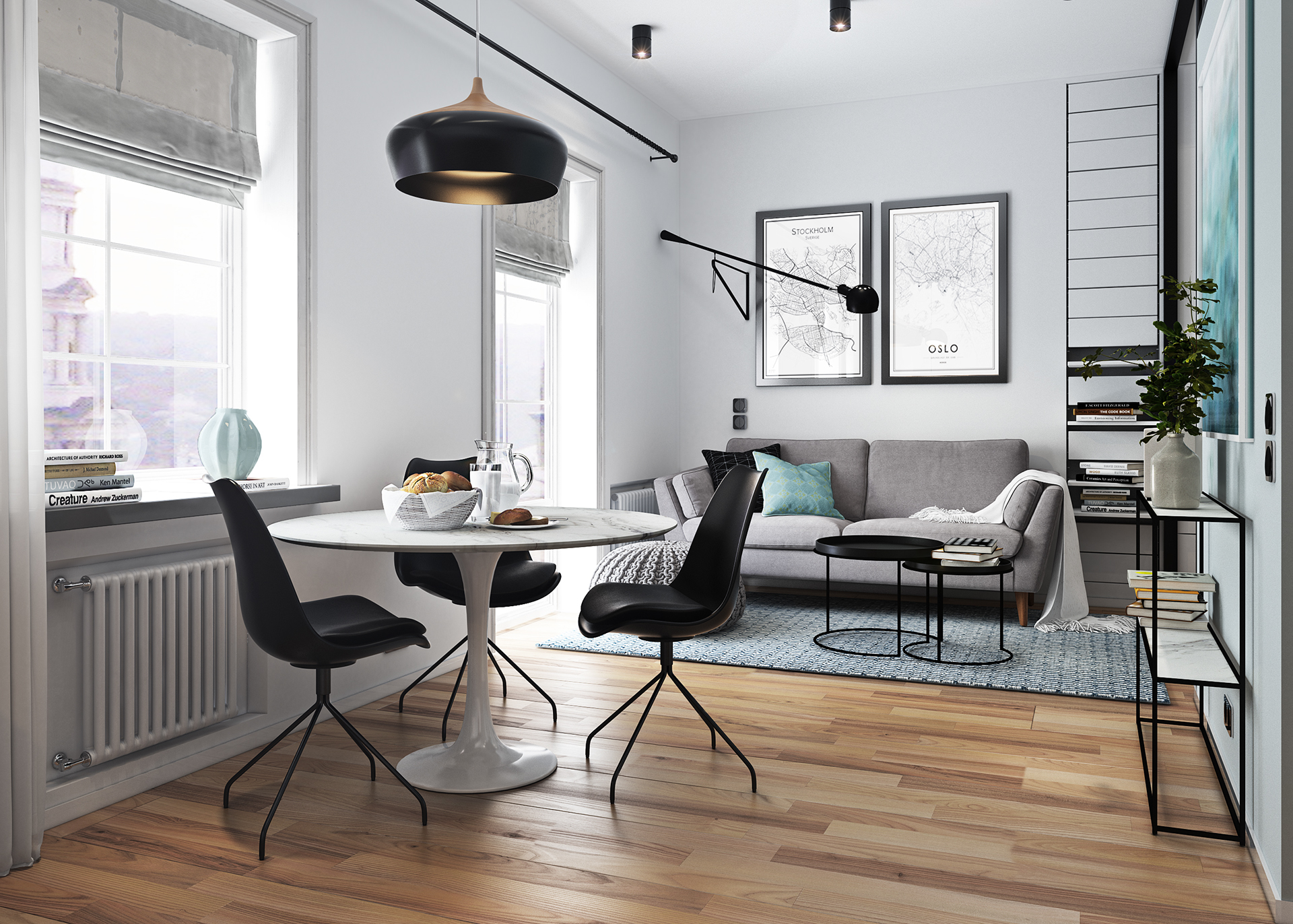Apartment for men. Stockholm Sweden (29 sq.m.) (4) | Images :: Behance