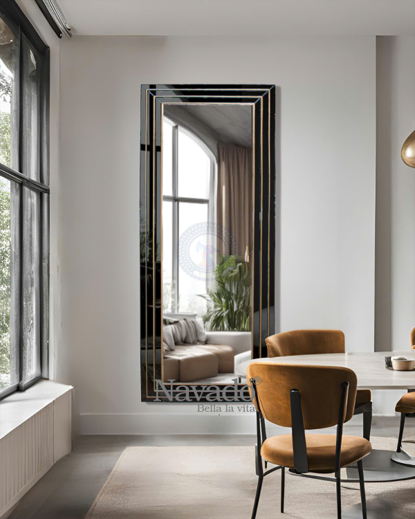 Artistic Full-Length Mirror King Black NAV 2075 For Hotel Livingroom Projects