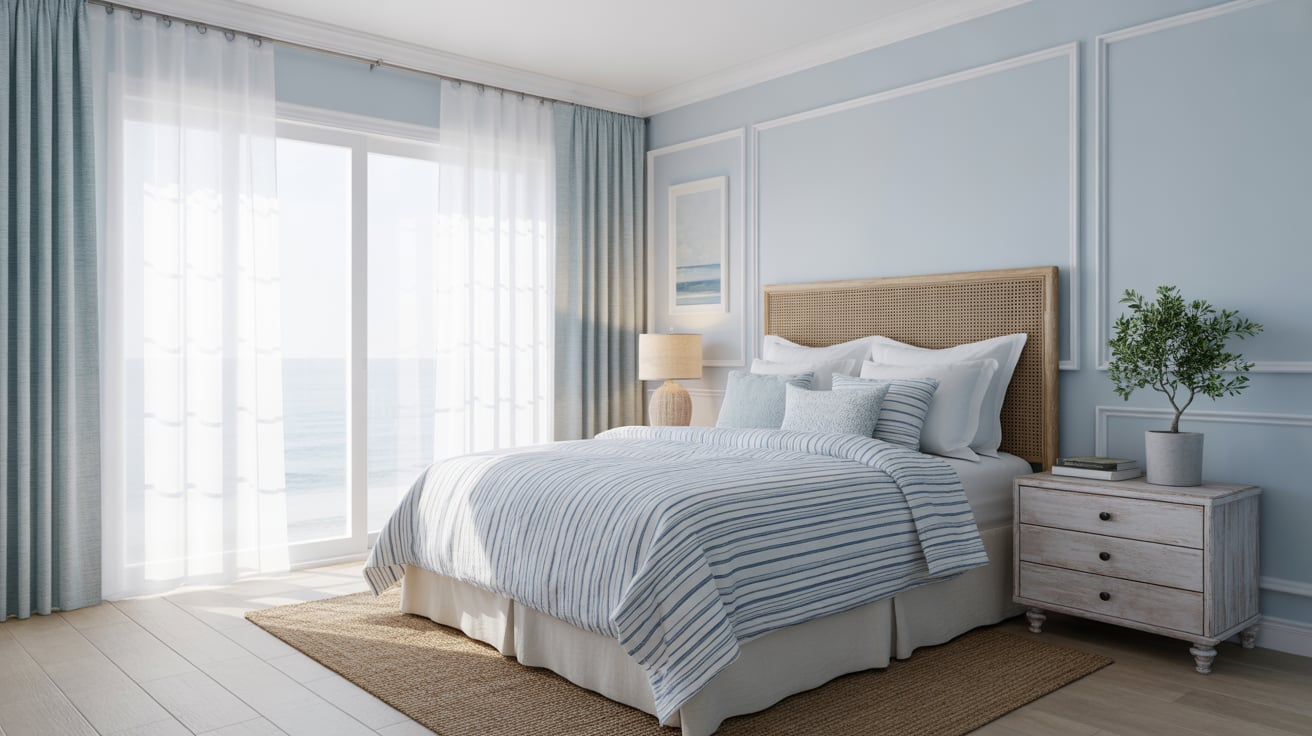 Blue Coastal Bedroom Guide: Shades, Decor & Style - A House in the Hills