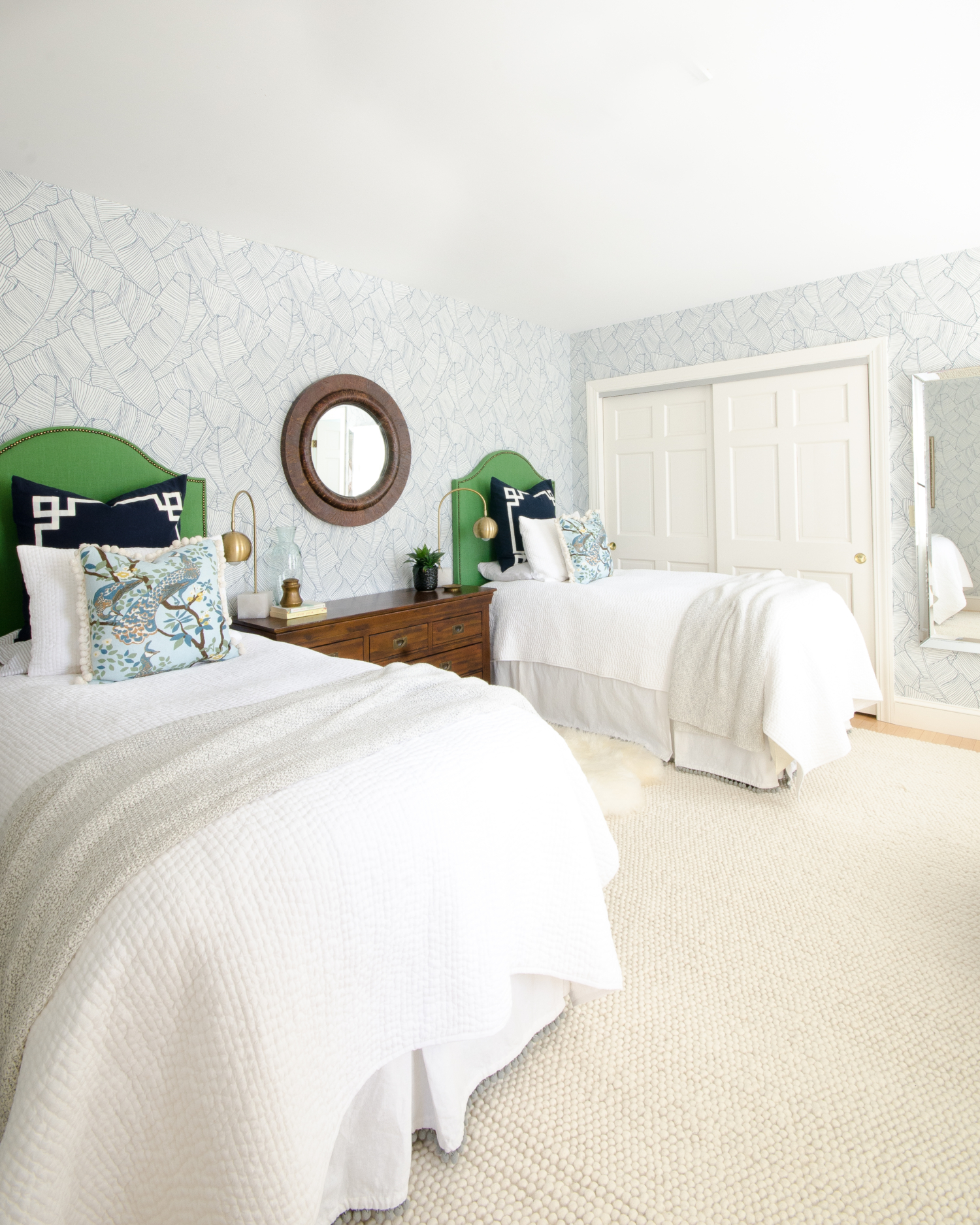Blue, Green, and White Bedroom - The Chronicles of Home