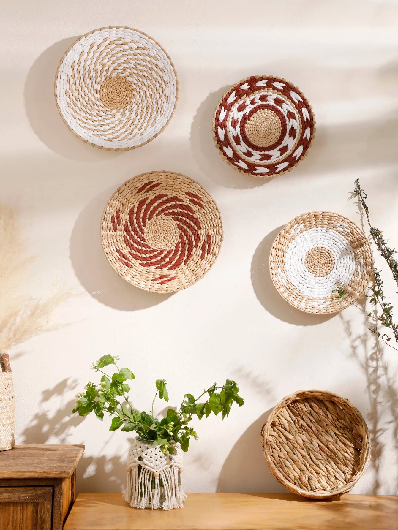 Boho Horizon Seagrass Wall Art – Letifly Lights & Decor