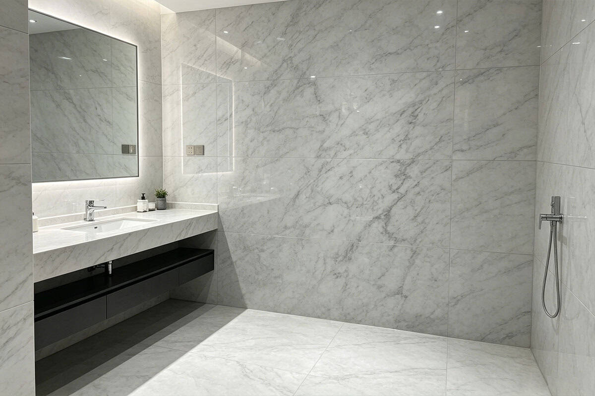 Carrara Marble Bathroom: Design Ideas, Tile Layouts & Specification Guide 2026 | HD Stone