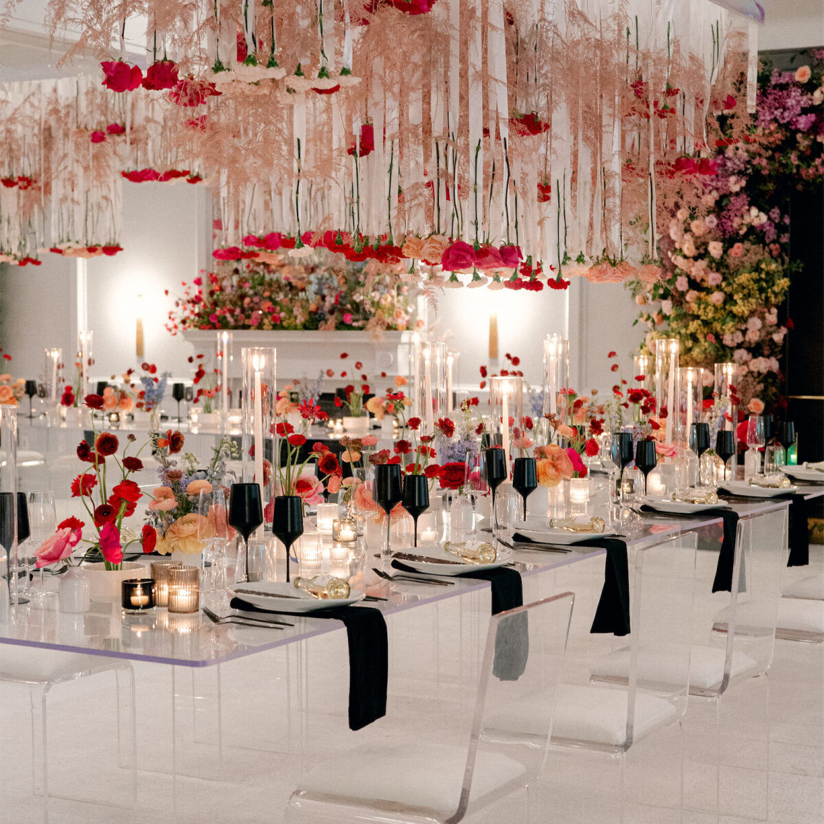 Ceiling Wedding Decor | Wedding Ceiling Decor Flowers | Wedding Ceiling Lights