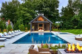 Contemporary Resort-Style Pool and Poolhouse in Virginia | HGTV
