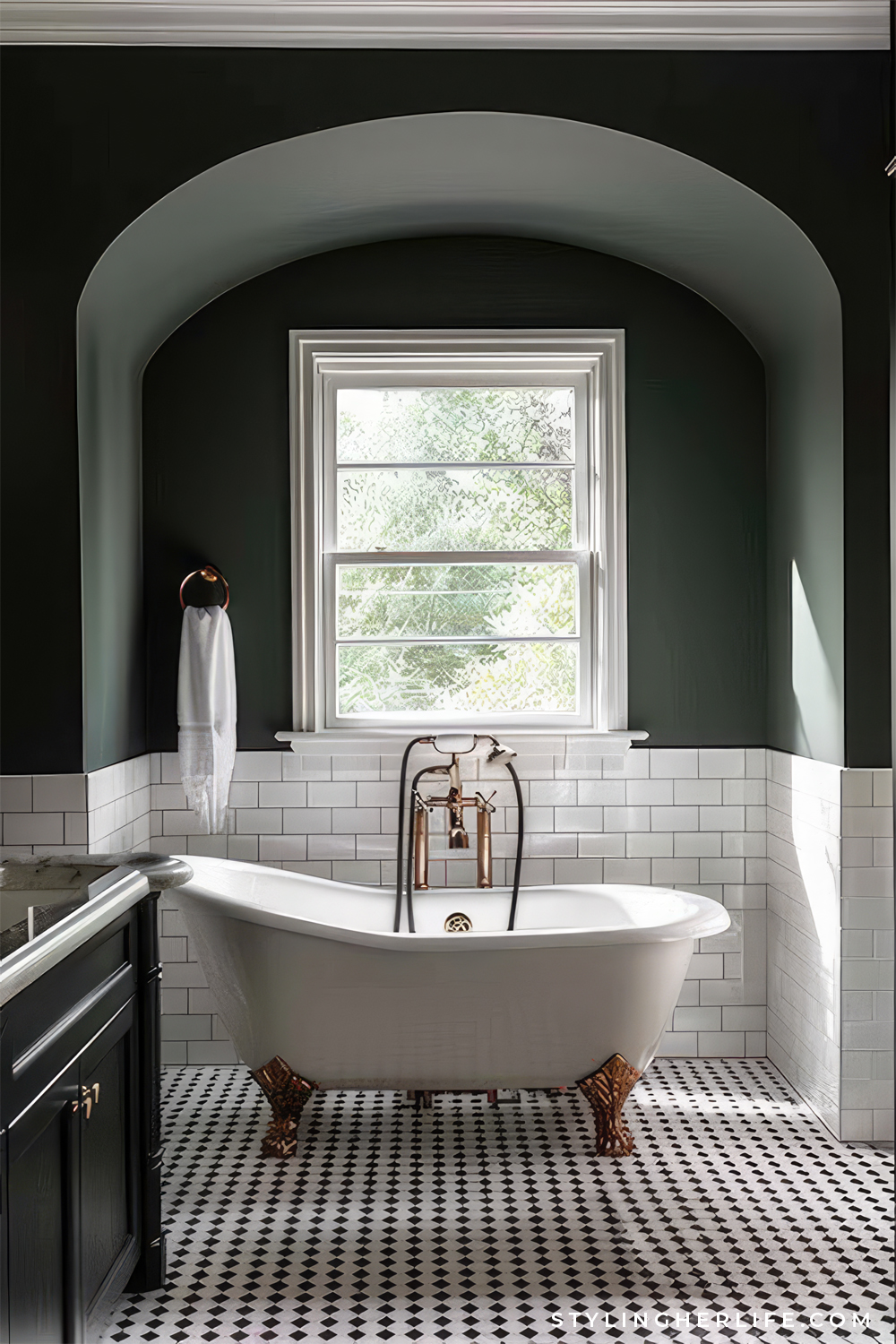 Dark + Moody Bathroom Decor: 32 Stunning Rooms You Need to See! - Styling Her Life