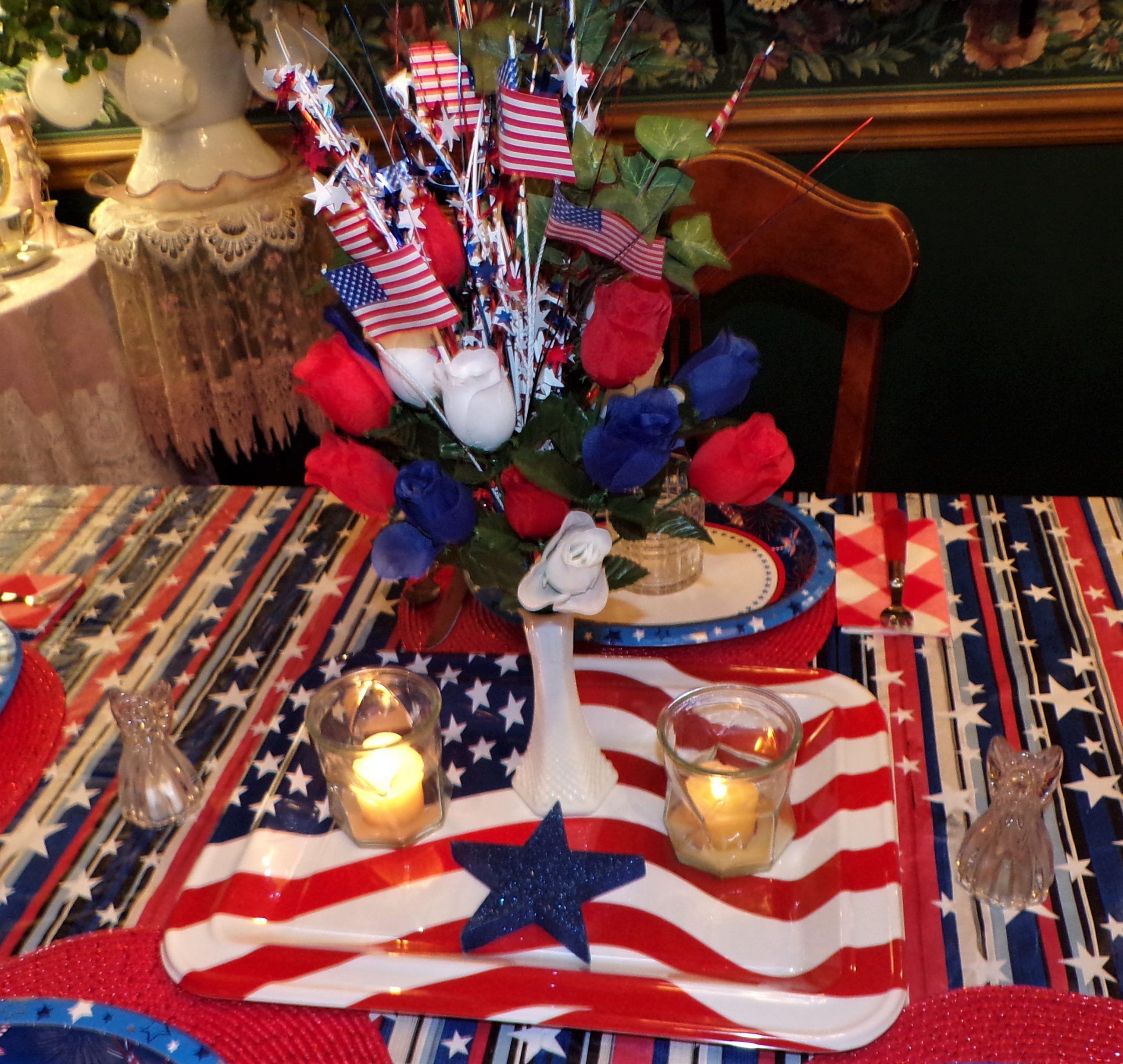 DEBBIE-DABBLE BLOG: Patriotic Tablescape and a New Buys, 2023