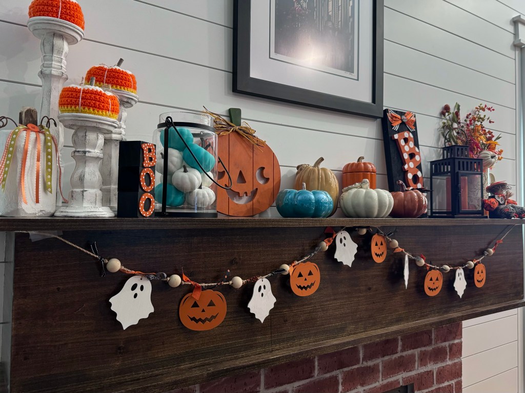 Decorating My Fireplace For Halloween and Fall | Creating Me