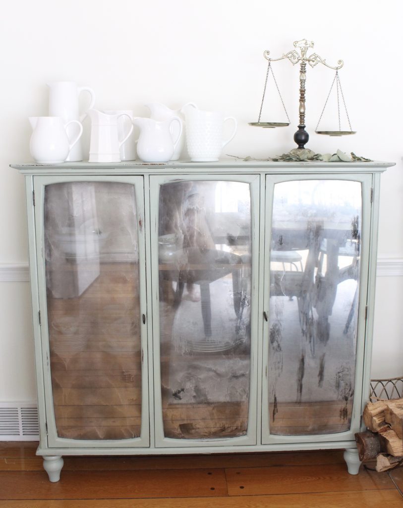 Dining Room Hutch Cabinet Gets Green Paint and a Makeover | My Life From Home