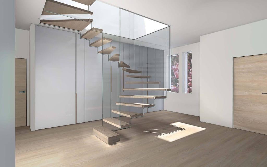 Floating Staircase in House Construction - happho