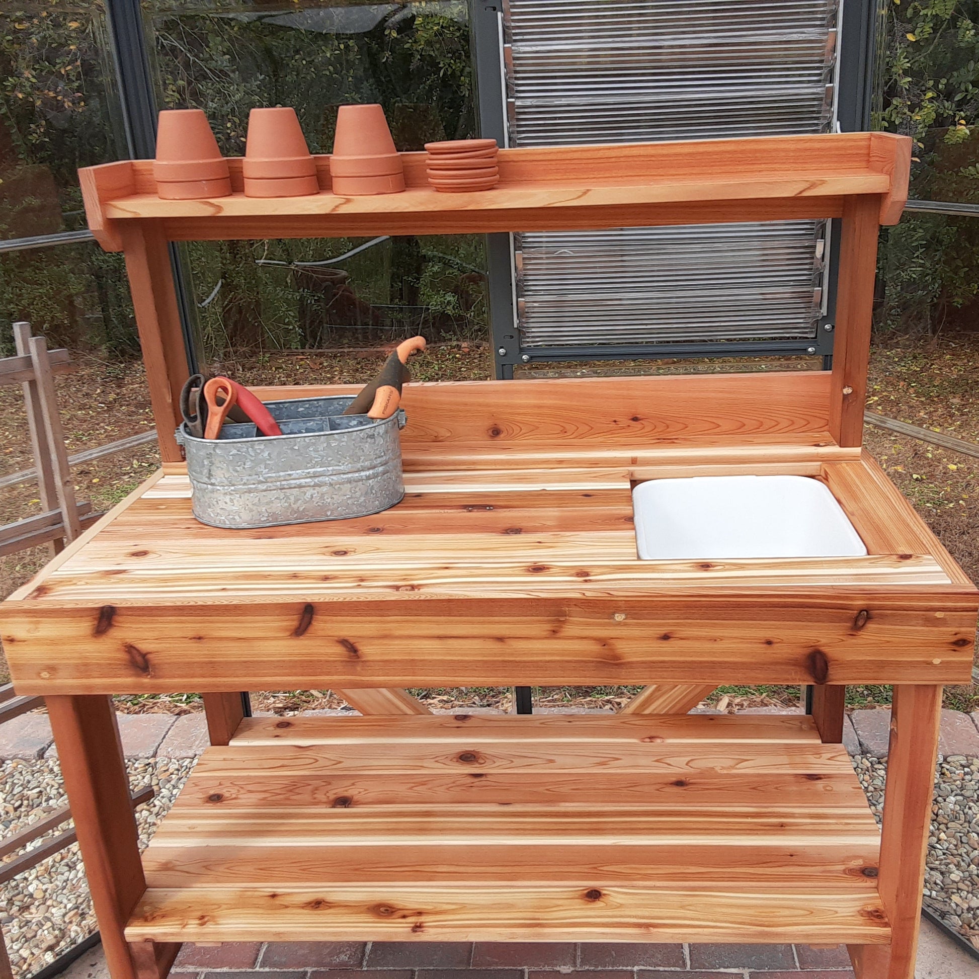 Gardening Bench Outdoor Plant Work Station How To Build A Simple Gardening Bench (DIY) Family Handyman