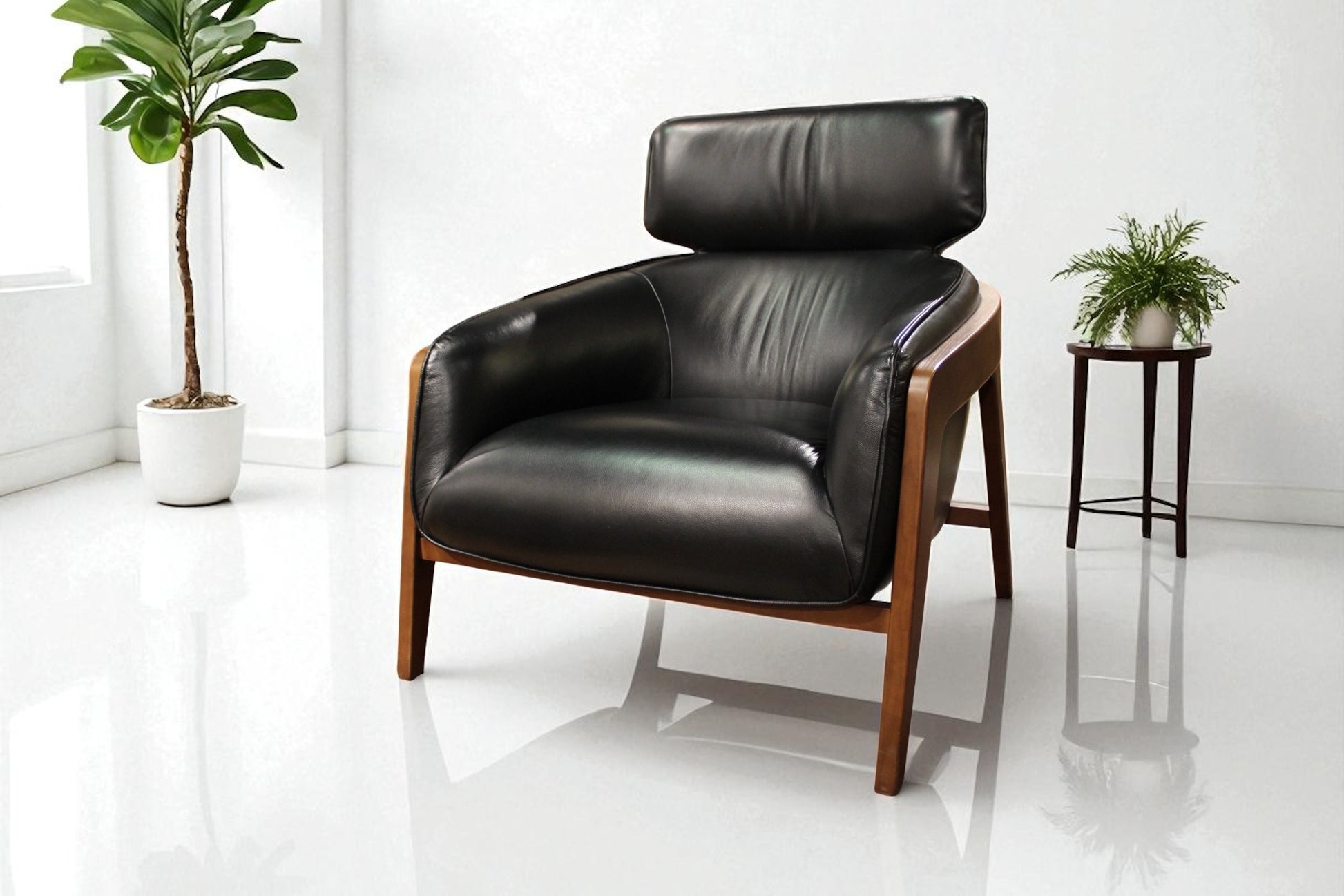 Hadley Black Tufted Leather Chair Living Black And Brown Accent Chair Hadley Rustic Black