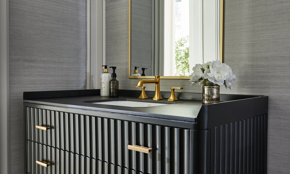 How to Design a Dark and Moody Powder Room - Gluckstein Home | Gluckstein Elements
