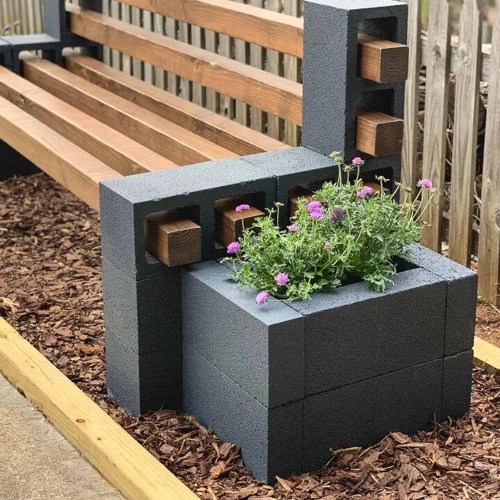 How To Make A DIY Concrete Block Planter Box | Hometalk